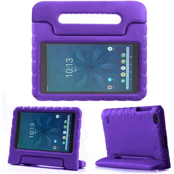 Golden Sheeps Kid Friendly Case Compatible fo riPad 9/8/7 Generation (2021/2020/2019) 10.2 inch, iPad Air (2019) iPad Pro 10.5" Shockproof Ultra Light Weight Convertible Handle Stand Cover (Purple)