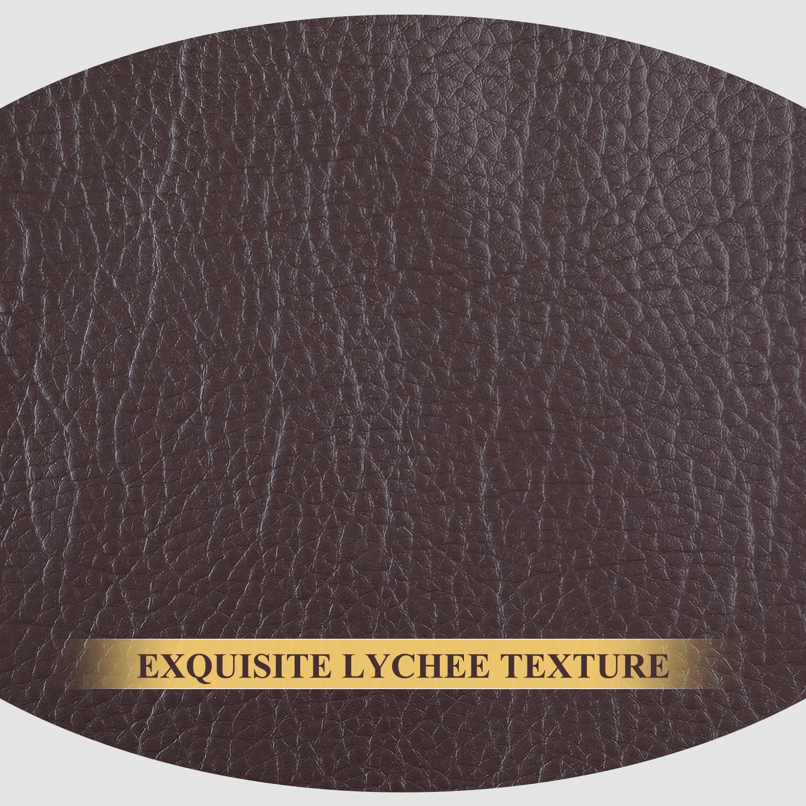 ANMINY Litchi Pattern Faux Leather Fabric, 1 Yard, 55in Wide Upholstery Leather for Headboard, Wall Decor, Sofa, Crafts, Sewing, Wallets, Handbags