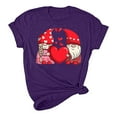 thumbnail image 4 of CALAFEBILA Short Sleeve Womens Tops Valentine Shirt Women,Girls Fashion Casual Crew Neck Heart Print Blouse Valentines Day Gifts for Wife Tops, 4 of 5