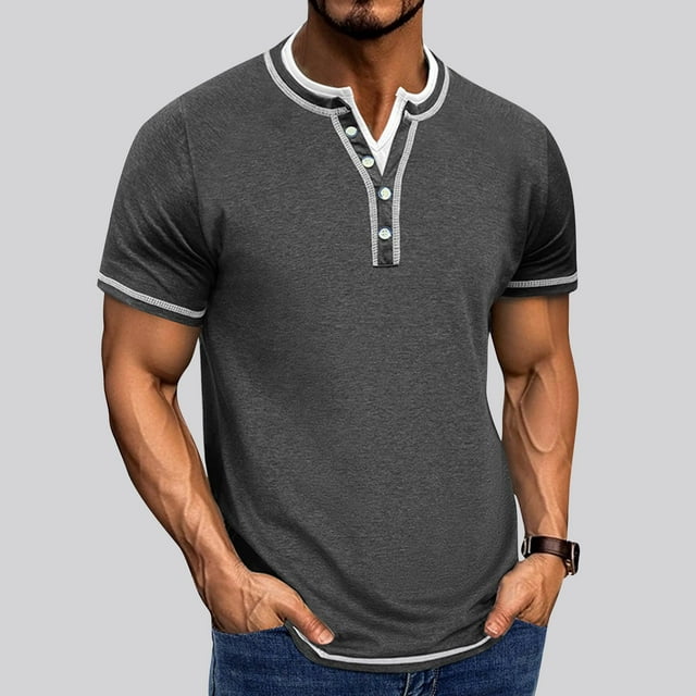 pstuiky camisetas para hombre, Blusas y camisas de cuello redondo con estampado informal de manga corta y cuello redondo para hombre camisetas de hombre xl