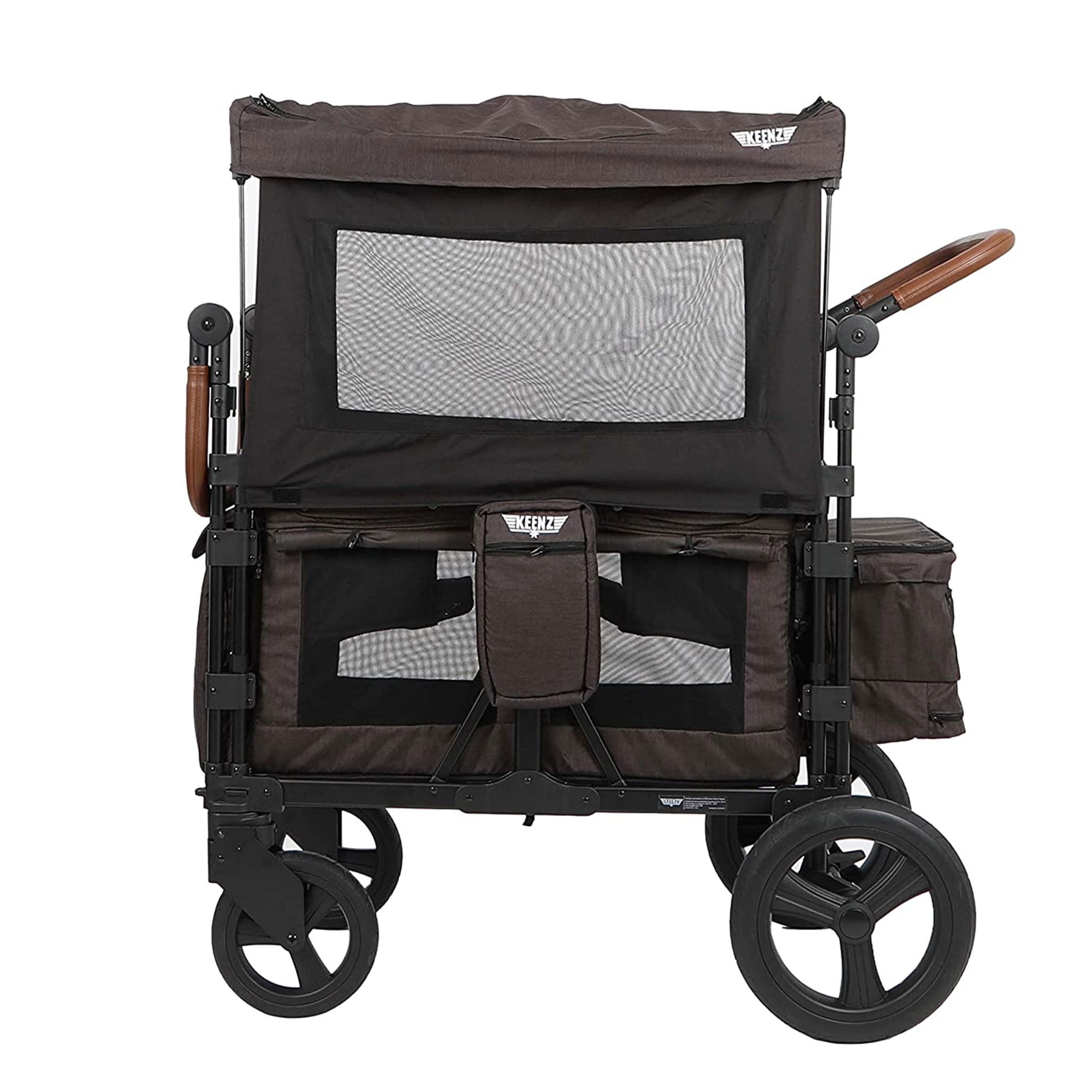 Keenz XC Luxury Comfort 2 Child Baby Push Pull Wheeled Stroller Wagon with Canopy Charcoal Walmart