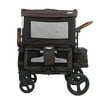 Keenz XC Luxury Comfort 2-Child Baby Push Pull Wheeled Stroller Wagon with Canopy, Charcoal