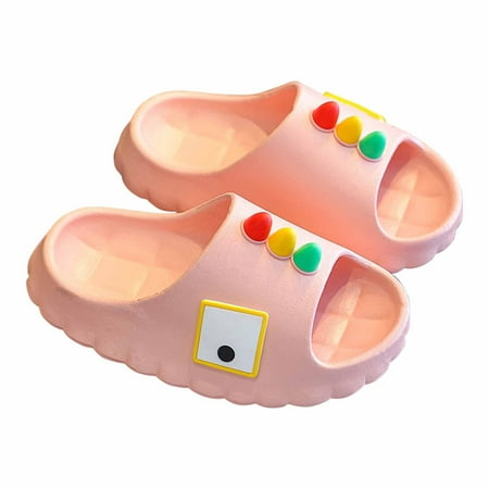 

Kids Dinosaur Slippers Cute Cartoon Pattern Non-Slip Open Toe Shower Cloud Slides Indoor Outdoor Beach Shoes Sandals for Boys Girls