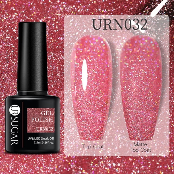 UR Sugar 7,5ml Gel Rojo Esmalte Manicura Para Uñas Navidad Semi Permanente Vernis Top Coat Soak Off UV LED Color Glitter Barniz Gao Jiahui unisex