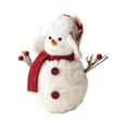 thumbnail image 5 of Christmas Table Decoration Snowman Figurine Ornament Soft Plush Material for Living Room Office Party, 5 of 9