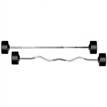 York Barbell 26146 Rubber Fixed Pro Straight Barbell - 50 lbs