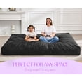 thumbnail image 6 of Hobestluk Bean Bag Chair 3 in 1 Beanbag Chairs for Adults, Large Bean Bags with Removable Velvet Cover, Convertible Adult Bean Bag Chair for Living Room, Bedroom, Playroom (Black, Queen), 6 of 9
