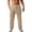 c-436Beige11741, variant on Men Pants Solid Color Casual Trousers Comfortable Relaxed Fit Elastic Waist Lightweight Breathable For Daily Wear Male Comfort Slacks