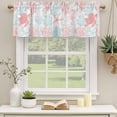 thumbnail image 3 of Red Aqua Coastal Valances for Windows, Decorative Rod Pocket Window Valance Curtains, Sea Turtle Nautical Coral Summer Beach Short Curtain Drapes for Kitchen/Living Room, 2 Panels, 42" W x 18" L, 3 of 8