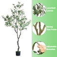 thumbnail image 2 of HA-EMORE Artificial Olive Tree, Tall Artificial Tree Indoor Outdoor, 5Ft-7Ft Faux Olive Tree, Potted Silk Plants for Modern Home Office Living Room Porch Decor, 2 of 7
