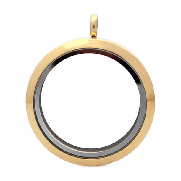 Collar con colgante de caja de cinabrio con forma de caja de fase de vidrio redonda de acero inoxidable para hombres y mujeres, disponible en varios tamaños universales