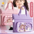 thumbnail image 3 of Mochila escolar para estudiantes, bolso de mano, bolsa para llevar libros, bolsa de lona para estudiantes de primaria, bolsa para tareas para niños y niñas, 3 of 5