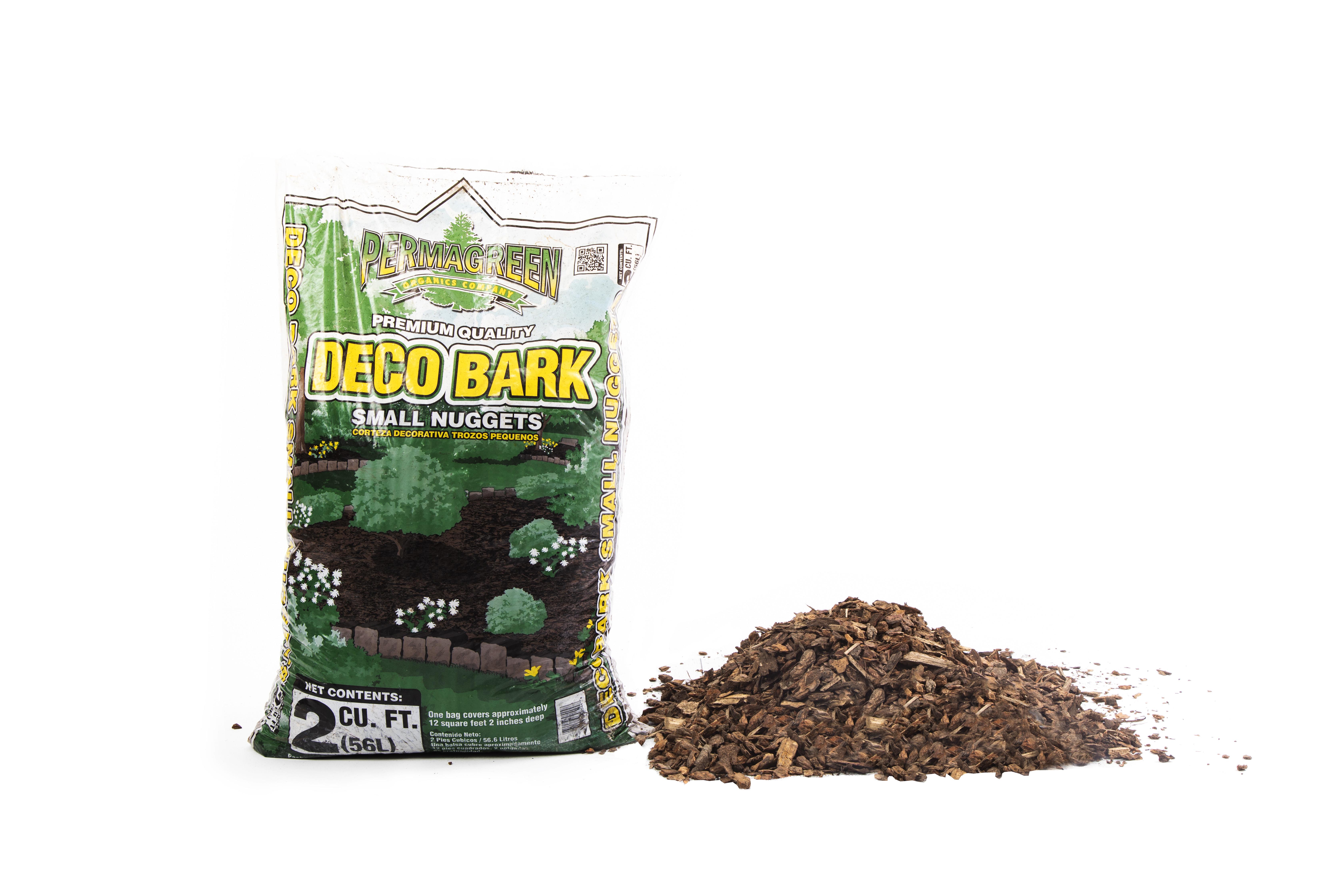 Permagreen Pine Bark Small Nugget Brown Mulch, 2 Cu. ft.