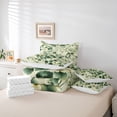 thumbnail image 6 of Manfei Girls Chic Floral Blossoms 7 Pieces Bedding Comforter Set,Spring Graden Full Bedding Set Lightweight,Green White Fitted Sheet Flat Sheet,Breathable Home Decor, 6 of 8