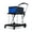 Blue, variant on Wisykoke 2 Tier Collapsible Shopping Cart On Wheels, Portable Folding Grocery Cart with Removable Crate, 198 Lb Capacity, Space Saving & Lightweight for Shopping, Supermarket, Home