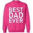 thumbnail image 2 of OXI Crewneck Sweatshirt - Best Dad Ever,Basic Casual Sweatshirts for Men's and Women Fleece Sweatshirt Long Sleeve- Heliconia Medium, 2 of 2