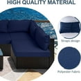 thumbnail image 4 of Outdoor Sectional Cushions, 6 Seat Patio Sectional Cushions, 4" Foam High-Density, Water-Resistant Patio Sofa Cushions Replacement Set（Navy blue）, 4 of 8
