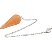 Orange Selenite Crystal Pendulum Divination