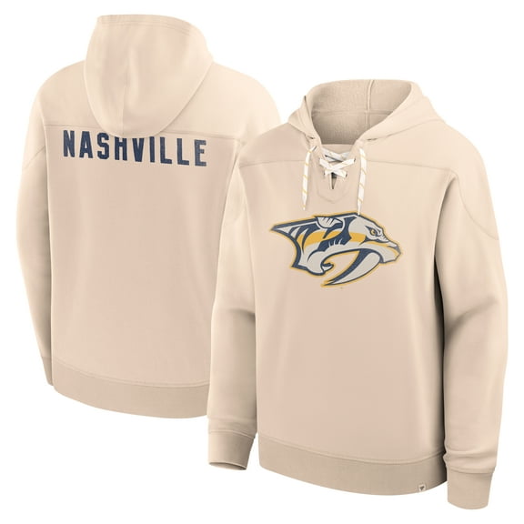 Men's Fanatics Cream Nashville Predators Vintage Hoodie