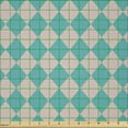 thumbnail image 2 of Ambesonne Geometric Fabric by the Yard Microfiber, Retro Classical Tile, 3 Yards, Turquoise and Lilac, 2 of 2
