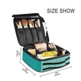 thumbnail image 3 of FORMRS Travel Makeup Bag Large Capacity Train Case Cosmetic Organizer with Adjustable Dividers, Orange Glasses, 3 of 8