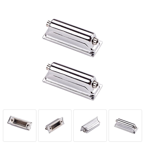 TEHAUX 2Ud Gancho De Metal Para Redoblante Con Doble Extremo Fácil Montaje Plateado