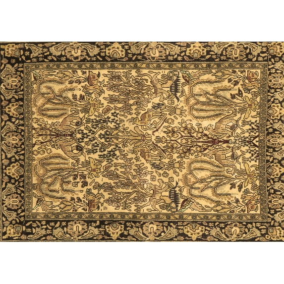 Ahgly Company Indoor Rectangle Persian Brown Traditional Area Rugs, 2' x 5'