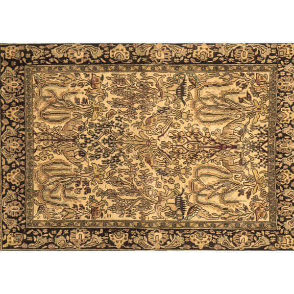 Ahgly Company Indoor Rectangle Persian Brown Traditional Area Rugs, 5' x 7'