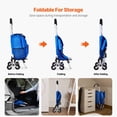 thumbnail image 5 of Stair Climber Trolley Dolly, 36L Folding Shopping Cart - Grocery, Laundry, Handcart with 6 Wheels; Foldable Stair Climbing Cart for Home & Shopping, 5 of 7