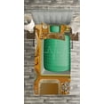 thumbnail image 3 of Ambesonne Retro Quilted Bedspread Set 2 Pcs, Grunge Steampunk Machine, Twin Size, Orange Green Pale Grey, 3 of 3