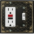 thumbnail image 1 of Metal Light Switch Plate Outlet Cover (French Victorian Frame - Single Rocker Single Toggle), 1 of 2