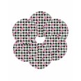 thumbnail image 7 of 13 Inch Round Placemats Set of 6, Valentine's Day Non Slip Heat Insulation PP Table Mats, Spring Roses Pink Bows Black White Plaid Washable Place Mats for Kitchen Dining Party Table Decor, 7 of 7