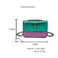 thumbnail image 4 of Kurt Gei Ger Small Eagle Head Leather Shoulder Bag Chain Purse for Women - Fashion Crossbody Bags Vintage Contrasting Colors Underarm Bag Square Satchel Handbag, 4 of 9