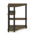 thumbnail image 5 of Furinno Turn-N-Tube Space Saving Corner Desk with Shelves, Columbia Walnut/Black, 5 of 6