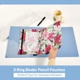 thumbnail image 3 of 2 Pack Flip Folders with Clear PVC Window Binder Pouches 3-Ring Binder Organizer for Office & Home Red Flowers and Leaves, 3 of 6