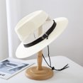 thumbnail image 4 of Harhinhe 56-58cm hat circumference men and women jazz hat straw hat summer hat retro top hat outdoor wide-brimmed sun hat, 4 of 5