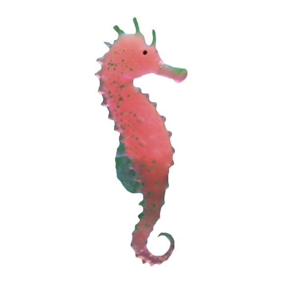 ACDANC Aquarium Ornament Floating Seahorse, Fish Tank Undersea Animal Landscaping Decor Silicone Luminous Artificial Sea Horse Glowing Effect Decoration for Aquarium Fish Tank