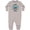 AC-Heather Grey, variant on Happy Birthday, Mommy I'm the Best Ever in Blue Baby Fleece Romper