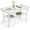 White, variant on VIVIJASON Outdoor Wicker Coffee Table, All-Weather Rattan Patio Coffee Table with 2-Tier Storage, Tempered Glass Top Rectangle Center Table for Deck, Garden, Balcony, Porch, Indoor or Outdoor Use