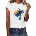 thumbnail image 2 of Tittly T Shirts for Women Graphic Tees Women's Loose Printed Short Sleeved Shirt Summer Casual Cotton Short Sleeved Shirt Tshirts Shirts Spring Tops for Women White 3XL, 2 of 6