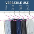 thumbnail image 4 of Set de perchas para pantalones Lifemaster Metal, 20 piezas, antideslizantes, color rosa, 4 of 5