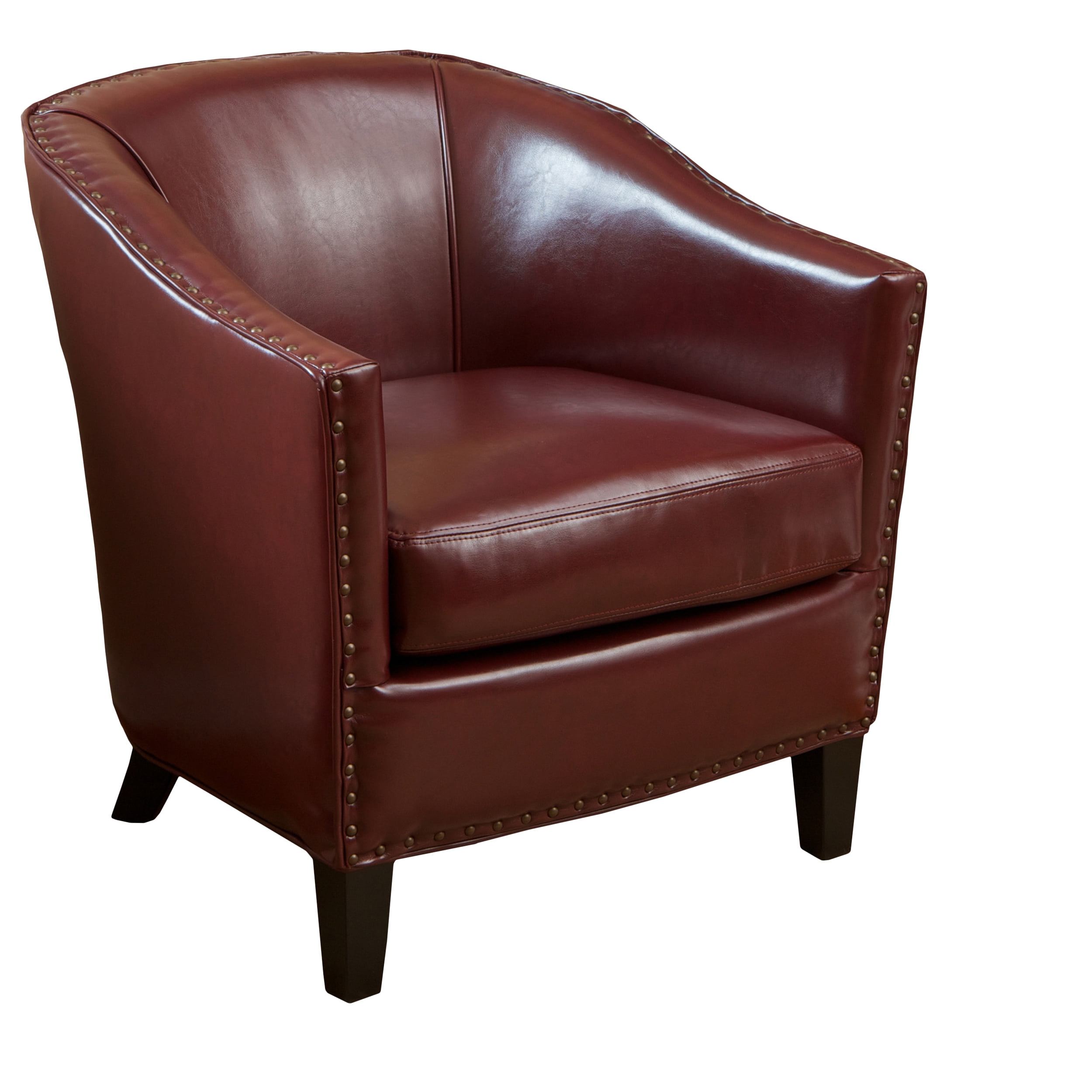 Noble House Houston Red Bonded Leather Club Chair
