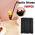 thumbnail image 3 of Drinking Straws 230*8mm Plastic Black 100 500 1000PB1X0 F5T7 B3R8, 3 of 8