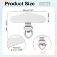 thumbnail image 2 of Uxcell 4 Pack 360°Clip de Paraguas en Forma de Corazón Rotativo Tab de Lanyard para Teléfono Ultra Delgado Sin Adhesivo Parche Tether para Smartphone Adaptador Universal para Viajes Uso Diario, Plata, 2 of 7