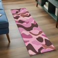 thumbnail image 3 of 2'x6' Rug Runners for Hallways Kitchen, Pink Brown Ombre Non Slip Entryway Beside Floor Carpet Runner, Geometric Modern Abstract Art Washable Laundry Room Bedroom Throw Rugs Mat for Family Pet, 3 of 8