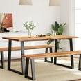thumbnail image 1 of vidaXL Dining Table with Live Edge 160x80x75 cm Solid Wood Acacia, 1 of 5