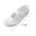 thumbnail image 2 of Zapatos de ballet perfke para niños Antideslizantes con correa elástica color blanco 22 Zapatillas de lona, 2 of 9