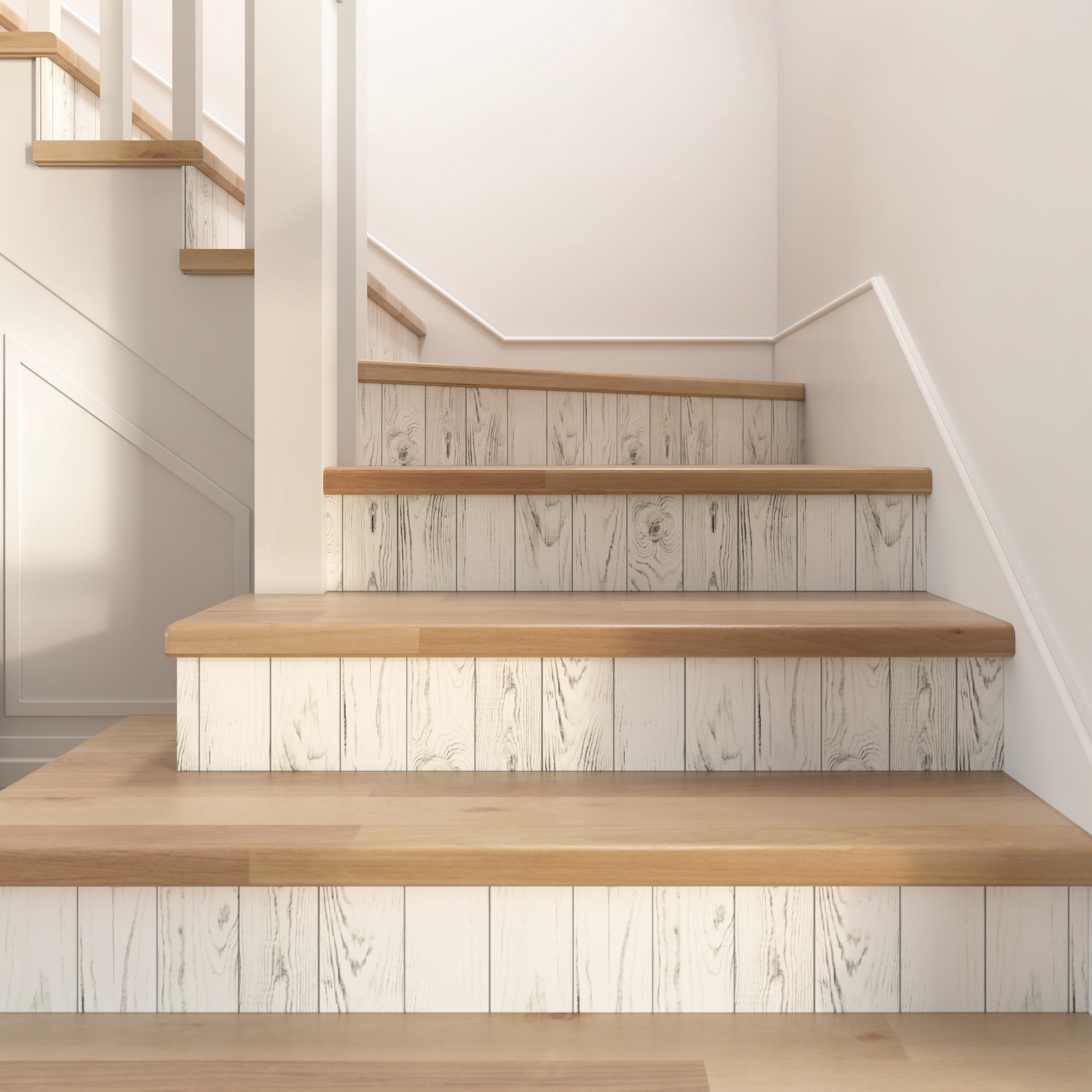 (6 pack) EasyLiner Premium Removable Adhesive Peel & Stick Wallpaper, White Beadboard, 20 in. x 18 Foot