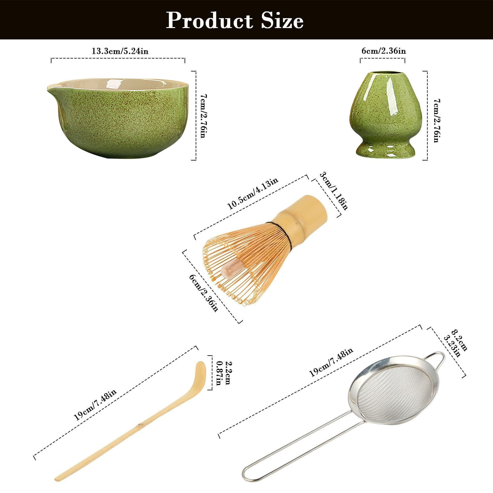 Matcha Tea Set Clearance! Matcha Tea Set with Whisk Ceramic Bowl & Holder – Matcha Making Kit for Traditional Japanese Tea – Ideal Matcha Set for Beginners And