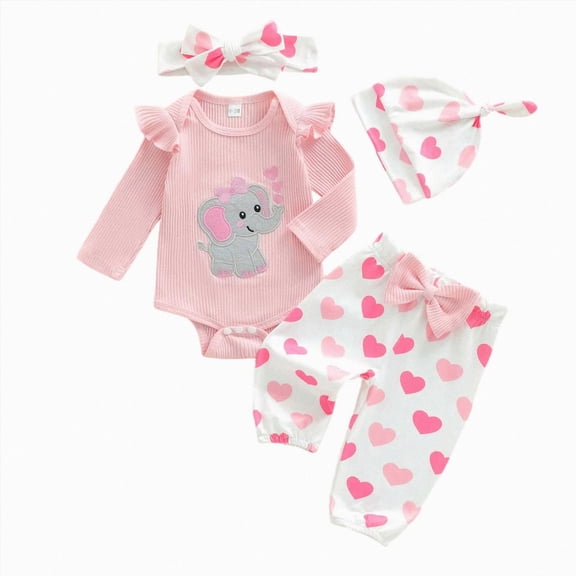 Baby Girl Fall Winter Bodysuit Cute Cartoon Embroidered Lace Long Sleeve Romper Casual Set